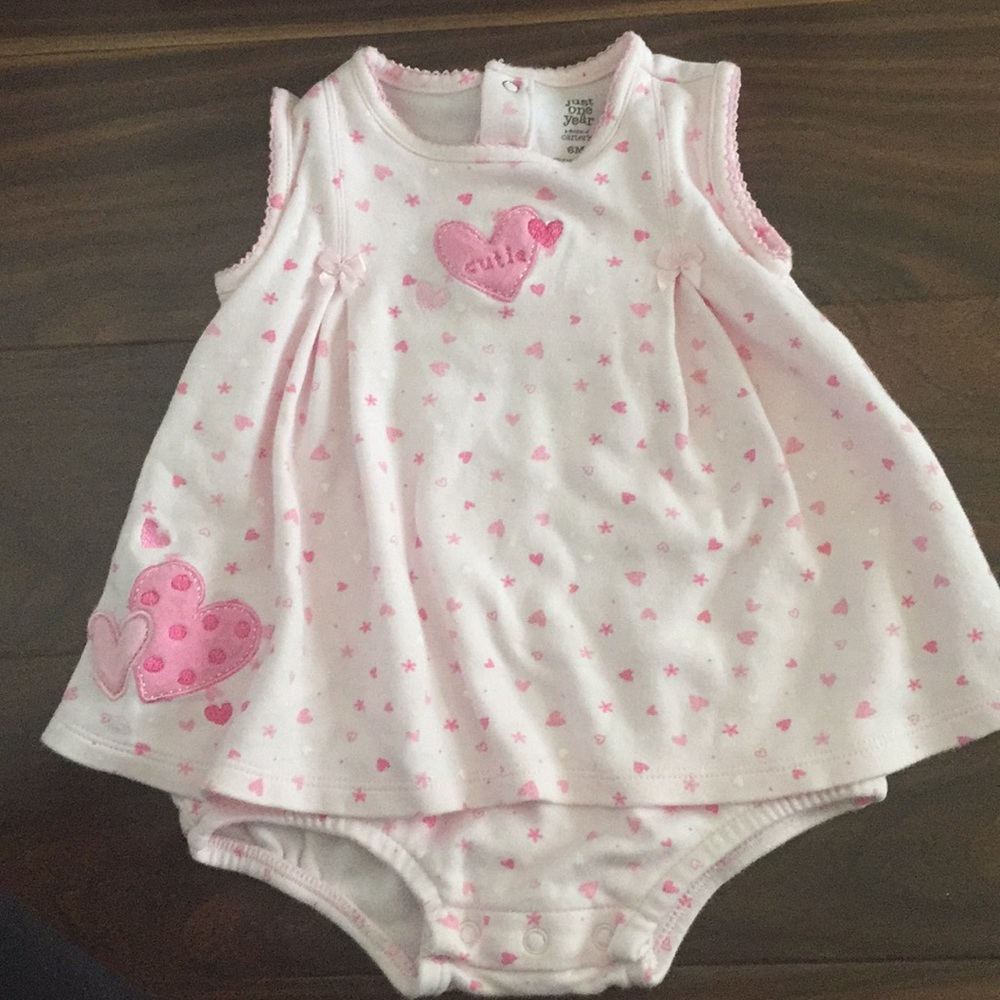 One piece dress with snap bottom